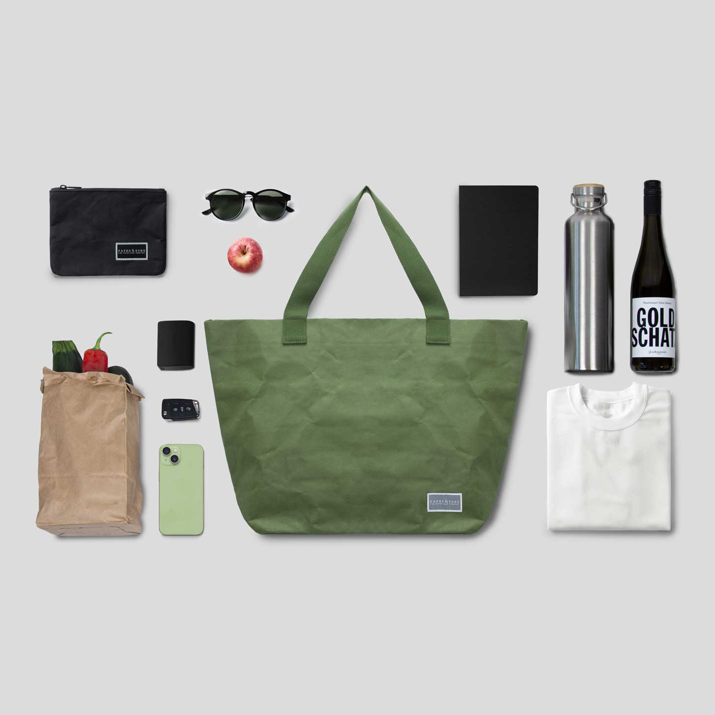 Paper & Sons Shopper Tasche robust und strapazierfähig