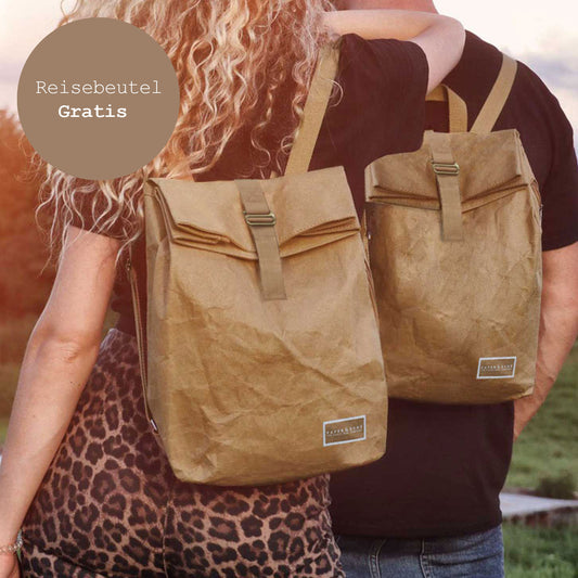 Sac à dos en papier kraft chêne 